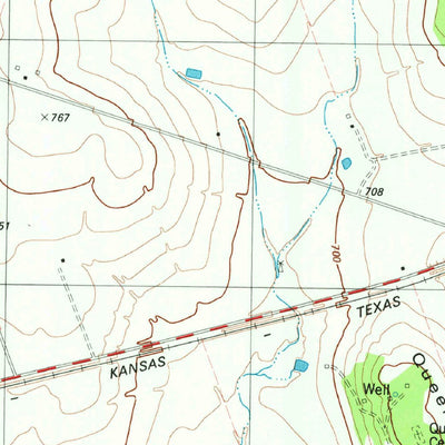 United States Geological Survey Weir, TX (1982, 24000-Scale) digital map