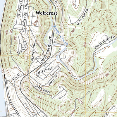 United States Geological Survey Weirton, WV (2023, 24000-Scale) digital map