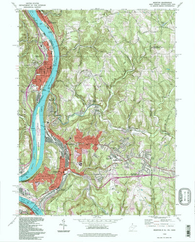 United States Geological Survey Weirton, WV-PA-OH (1994, 24000-Scale) digital map