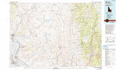 United States Geological Survey Weiser, ID-OR (1980, 100000-Scale) digital map