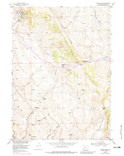 United States Geological Survey Weiser Pass, WY (1953, 24000-Scale) digital map