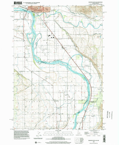 United States Geological Survey Weiser South, ID-OR (1998, 24000-Scale) digital map