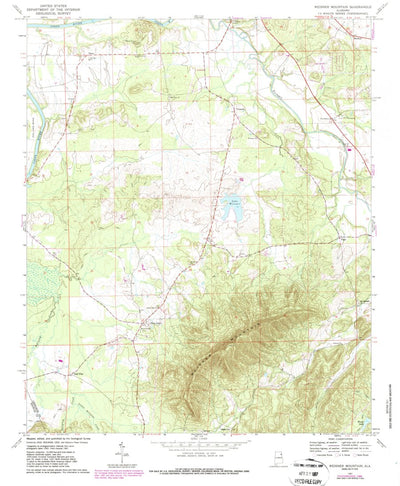 United States Geological Survey Weisner Mountain, AL (1967, 24000-Scale) digital map