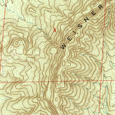 United States Geological Survey Weisner Mountain, AL (1967, 24000-Scale) digital map