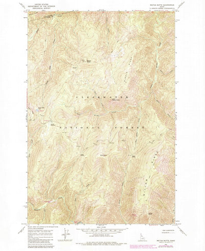 United States Geological Survey Weitas Butte, ID (1966, 24000-Scale) digital map
