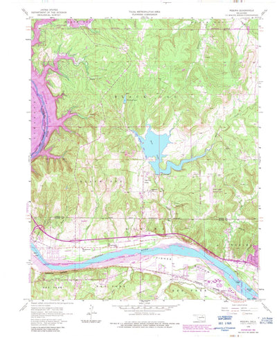 United States Geological Survey Wekiwa, OK (1958, 24000-Scale) digital map