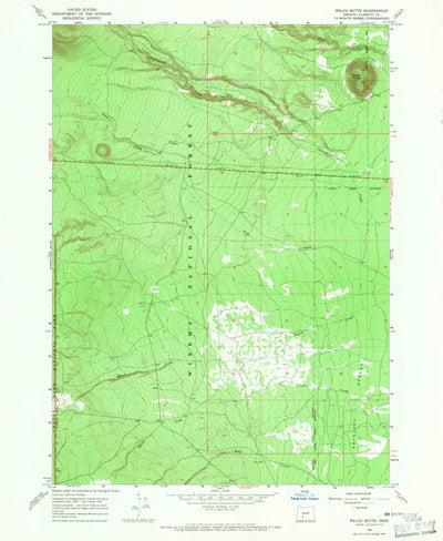 United States Geological Survey Welch Butte, OR (1967, 24000-Scale) digital map