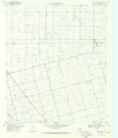 United States Geological Survey Welch East, TX (1969, 24000-Scale) digital map