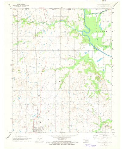 United States Geological Survey Welch North, OK-KS (1971, 24000-Scale) digital map