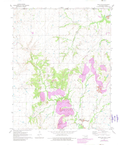 United States Geological Survey Welch NW, OK-KS (1971, 24000-Scale) digital map
