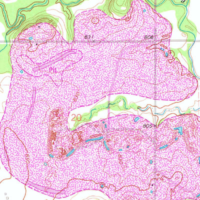 United States Geological Survey Welch NW, OK-KS (1971, 24000-Scale) digital map