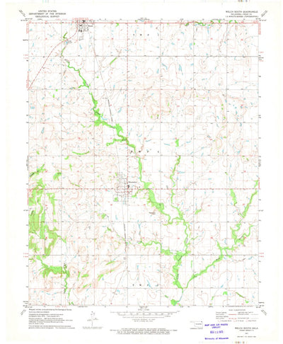 United States Geological Survey Welch South, OK (1971, 24000-Scale) digital map