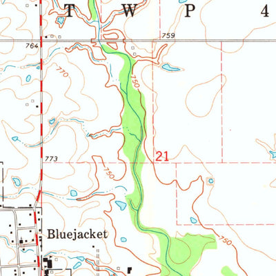 United States Geological Survey Welch South, OK (1971, 24000-Scale) digital map