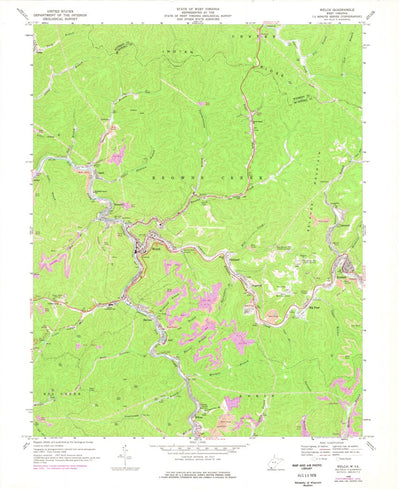 United States Geological Survey Welch, WV (1968, 24000-Scale) digital map