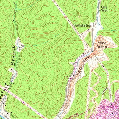United States Geological Survey Welch, WV (1968, 24000-Scale) digital map