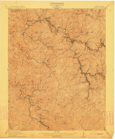 United States Geological Survey Welch, WV-VA (1912, 62500-Scale) digital map