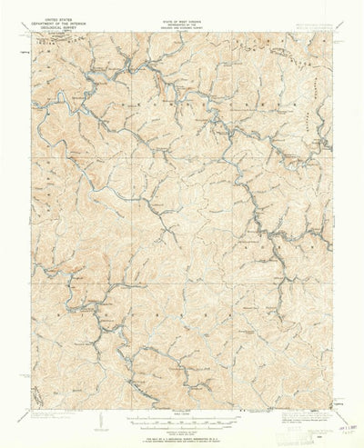 United States Geological Survey Welch, WV-VA (1924, 62500-Scale) digital map