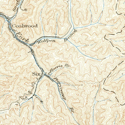 United States Geological Survey Welch, WV-VA (1924, 62500-Scale) digital map