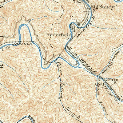United States Geological Survey Welch, WV-VA (1924, 62500-Scale) digital map