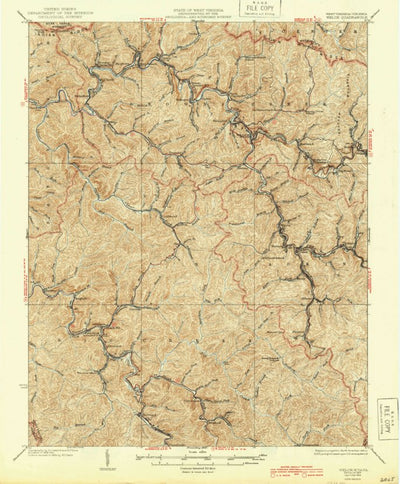 United States Geological Survey Welch, WV-VA (1926, 62500-Scale) digital map