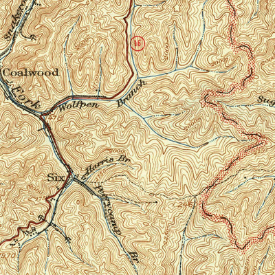 United States Geological Survey Welch, WV-VA (1926, 62500-Scale) digital map