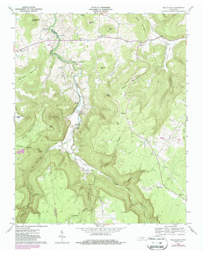 United States Geological Survey Welchland, TN (1960, 24000-Scale) digital map