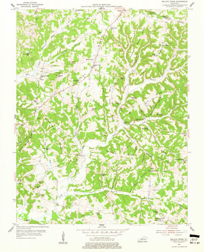 United States Geological Survey Welchs Creek, KY (1954, 24000-Scale) digital map