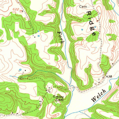 United States Geological Survey Welchs Creek, KY (1954, 24000-Scale) digital map