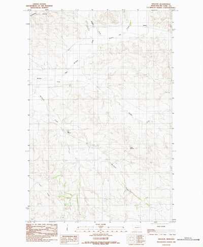 United States Geological Survey Weldon, MT (1983, 24000-Scale) digital map