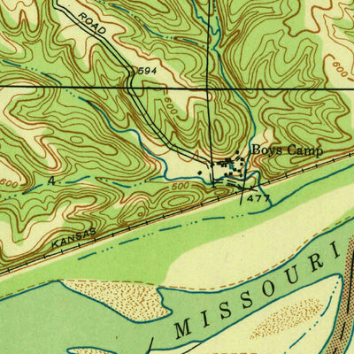 United States Geological Survey Weldon Spring, MO (1940, 24000-Scale) digital map