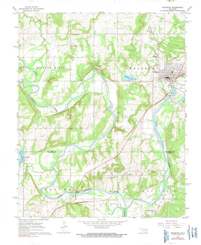 United States Geological Survey Weleetka, OK (1967, 24000-Scale) digital map