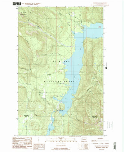 United States Geological Survey Welker Peak, WA (1989, 24000-Scale) digital map