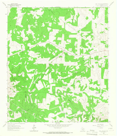United States Geological Survey Well Hollow, TX (1964, 24000-Scale) digital map