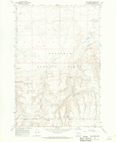 United States Geological Survey Well Spring, OR (1968, 24000-Scale) digital map