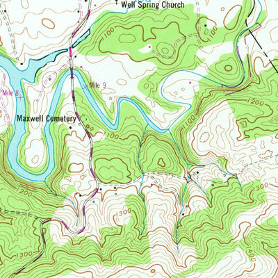 United States Geological Survey Well Spring, TN (1952, 24000-Scale) digital map