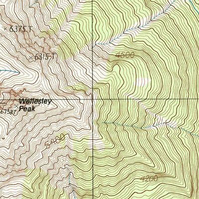 United States Geological Survey Wellesley Peak, WA (1999, 24000-Scale) digital map