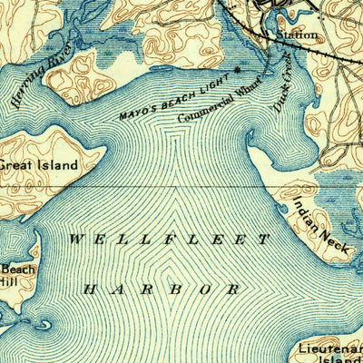 United States Geological Survey Wellfleet, MA (1893, 62500-Scale) digital map