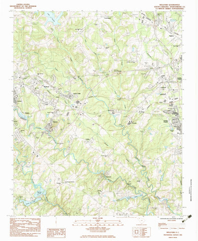 United States Geological Survey Wellford, SC (1983, 24000-Scale) digital map