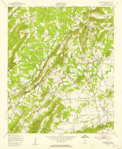 United States Geological Survey Wellington, AL (1947, 24000-Scale) digital map