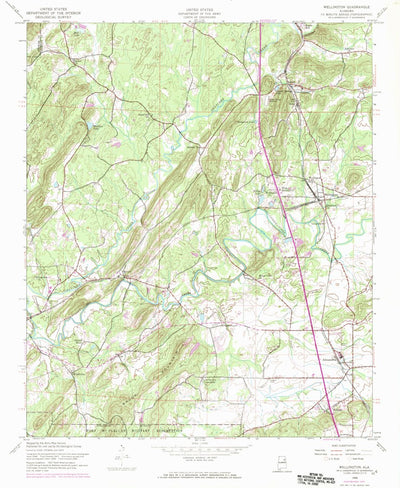United States Geological Survey Wellington, AL (1956, 24000-Scale) digital map
