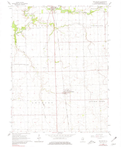 United States Geological Survey Wellington, IL (1964, 24000-Scale) digital map