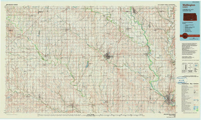 United States Geological Survey Wellington, KS (1985, 100000-Scale) digital map
