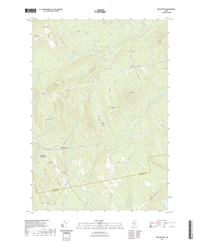 United States Geological Survey Wellington, ME (2021, 24000-Scale) digital map