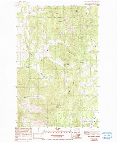 United States Geological Survey Wellington Peak, WA (1985, 24000-Scale) digital map