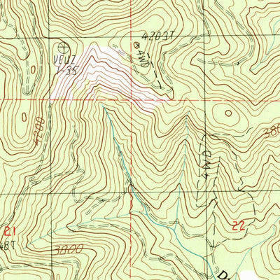 United States Geological Survey Wellington Peak, WA (1985, 24000-Scale) digital map