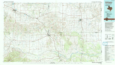 United States Geological Survey Wellington, TX-OK (1986, 100000-Scale) digital map