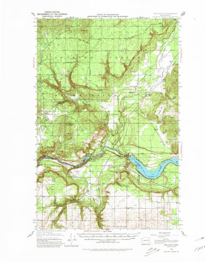 United States Geological Survey Wellpinit, WA (1953, 62500-Scale) digital map