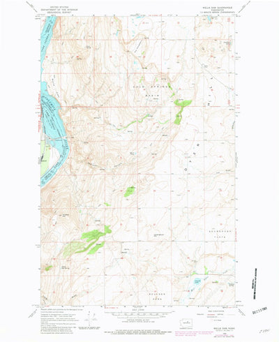 United States Geological Survey Wells Dam, WA (1968, 24000-Scale) digital map