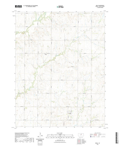 United States Geological Survey Wells, KS (2022, 24000-Scale) digital map