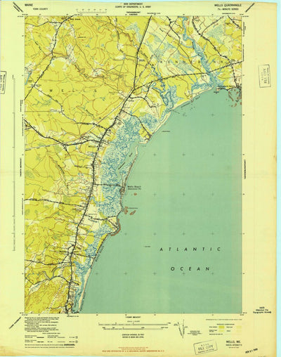 United States Geological Survey Wells, ME (1944, 24000-Scale) digital map
